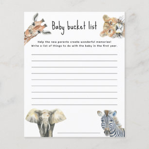 Animaux de safari - Liste de choses à faire pour b