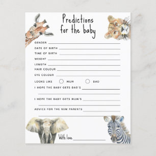Animaux de safari - prédictions et conseils bébé