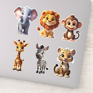 Animaux de Safari Set -1 Autocollants pour Enfant