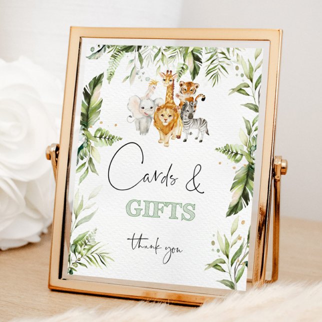 Animaux de safari tropicaux Poster cartes et cadea (Créateur téléchargé)