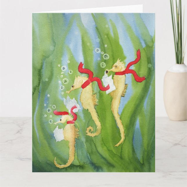 Animaux de vacances inhabituels : Carte Seahorse 8 (Devant)