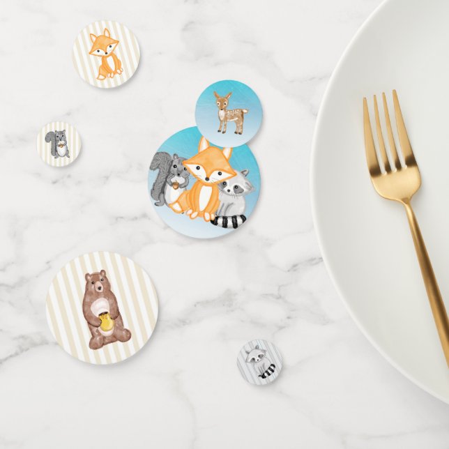 Animaux des bois Baby shower forestier confetti (Groupe)