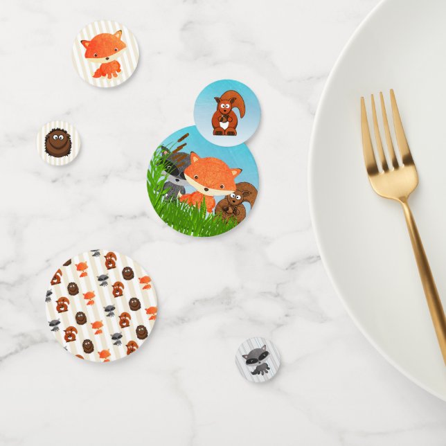 Animaux des bois Baby shower forestier confetti (Groupe)