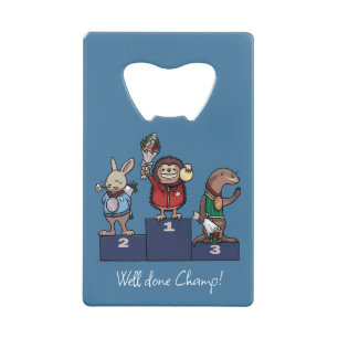 Animaux des Bois Félicitations Champion ! Cadeau P