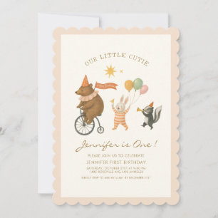 Animaux des bois Invitation d'anniversaire
