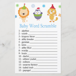 Animaux d'hiver Bébé jeu de mots brouillards