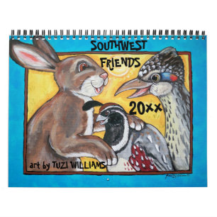 Animaux du sud-ouest Calendrier de la faune mignon