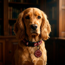 Élégant cadre vintage et nom Médaillon pour animau