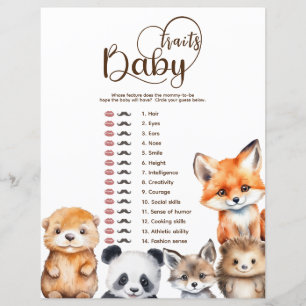 Animaux en Peluche Jeu de Traits de Bébé pour Baby