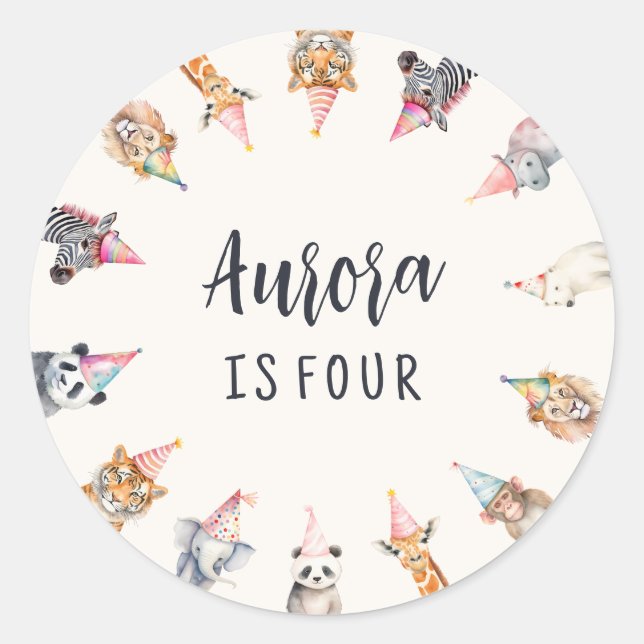 Animaux en Stickers Casquettes de fête à thème (Devant)