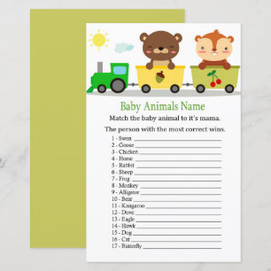 Animaux entraîner Bébé Animaux Nom Jeu
