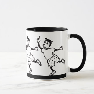 Animaux étranges dansant la tasse