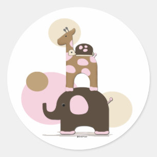 Animaux farcis en Stickers Roses