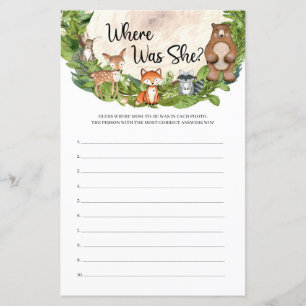 Animaux forestiers thème boisé Où était-elle ?