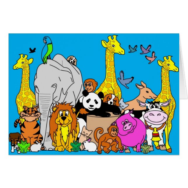 Animaux heureux (Devant horizontal)