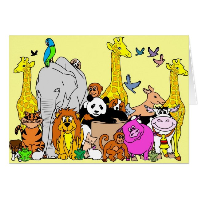 Animaux heureux (Devant horizontal)