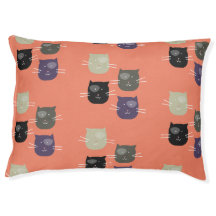 Lit pour animal de compagnie motif visage de chato
