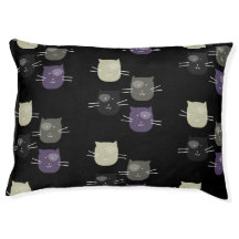 Lit pour animal de compagnie motif visage de chato