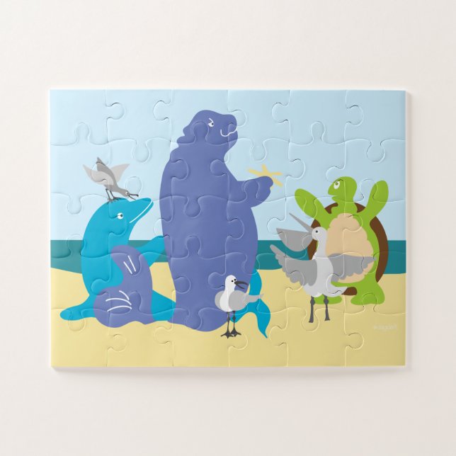 Animaux marins fantaisistes Puzzle 11x14 (Horizontal)
