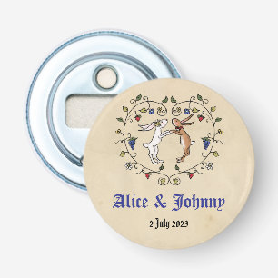 Animaux médiévaux ouvre-bouteille de mariée et de