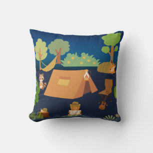 Animaux mignons CampingJeter Coussin