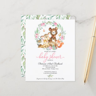 Animaux Mignons de la Forêt Baby Shower