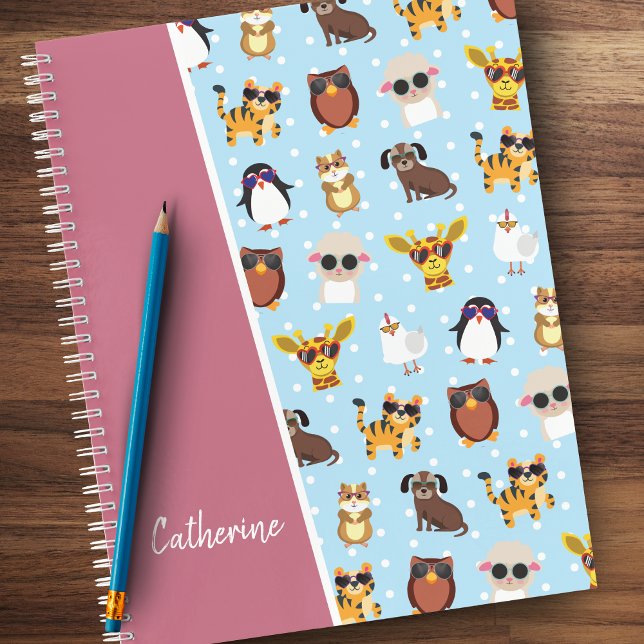 Animaux mignons en lunettes de soleil avec Carnet  (Créateur téléchargé)