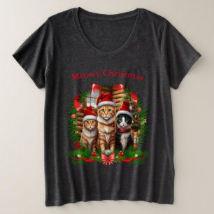 Animaux mignons T-shirts de Noël pour chats
