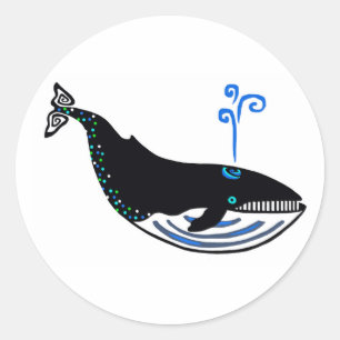 Animaux sauvages - BALEINE Bleue - Sticker pour la