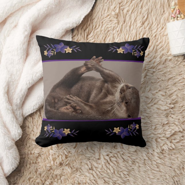 Animaux sauvages - Cute Otter Coussin (Couverture)