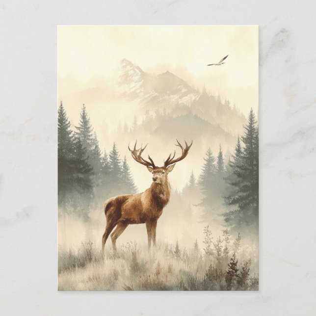 Animaux sauvages d'Alaska. Renne.. Carte postale (Devant)