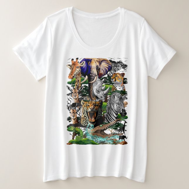 Animaux sauvages de la Savane africaine (Design devant)
