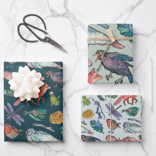 Animaux sauvages d'Irlande Ensemble de papier à en (Recto)