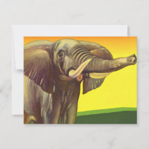 Animaux sauvages vintage, éléphant d'Afrique au co