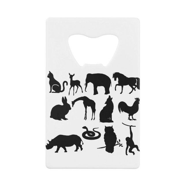 Animaux Silhouette Wolf Elephant Snake Rabbit Chat (Devant)