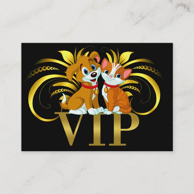 Animaux très importants VIP Carte de visite / Pass (Devant)