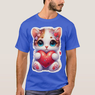 animaux valentines jour mignon chat TShirt