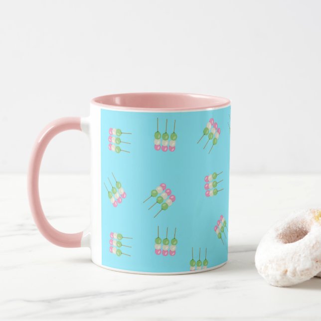 Anime Blue Pastel Dango Mug (Avec donut)