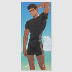 Anime Boy sur la plage