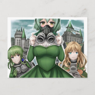 Anime Dorothy dans une carte postale de masque à g