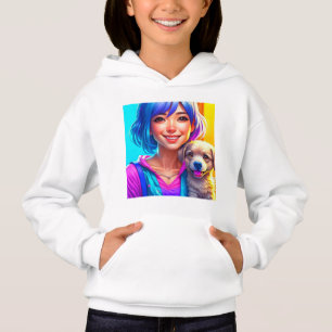Anime Girl and Puppy Chien