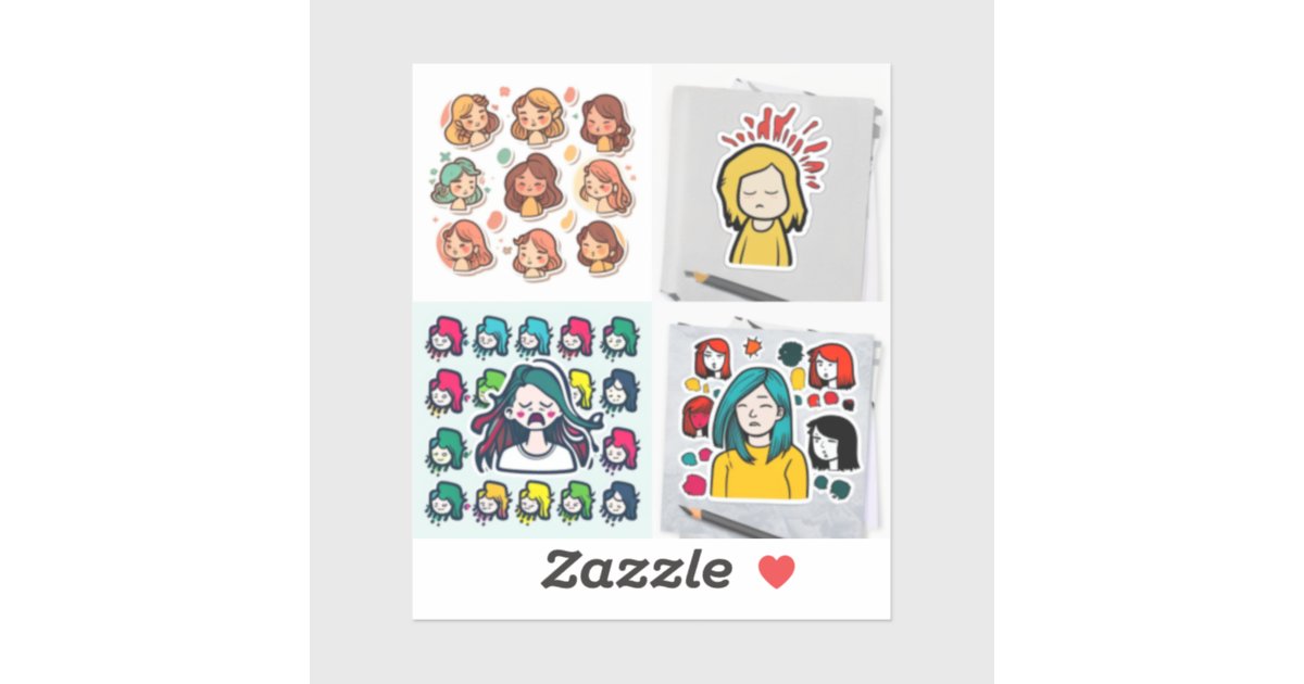 "anime girl stickers whatsapp" "anime girl sticker Zazzle.fr