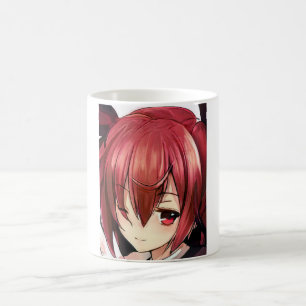 Anime magenta cheveux fille yeux magenta café Mug