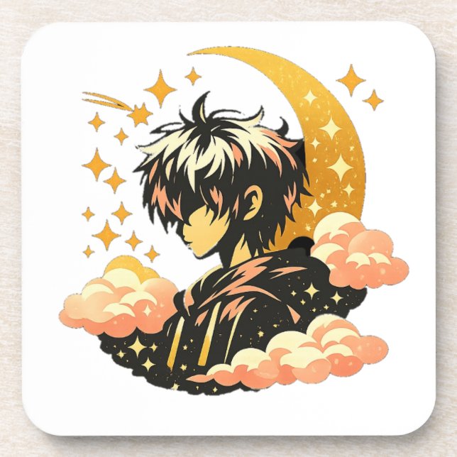 Anime Moonlight – Dessous de verre en plastique ri (Devant)