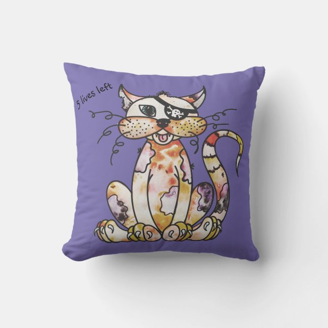Animé Pirate Tattered Tom Coussin de chat (Recto)