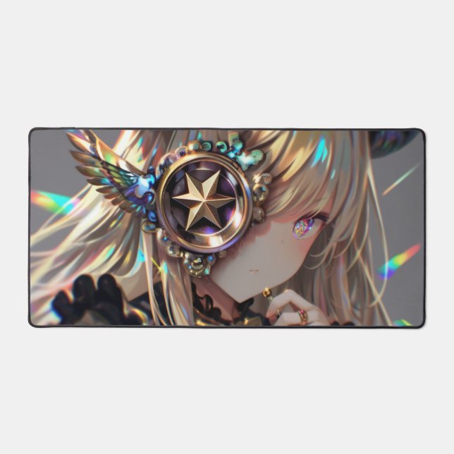 Anime Steampunk Horned Beauté avec Star Monocle (Recto)