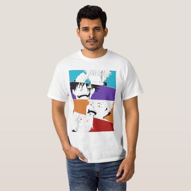 anime t-shirt print: jujutsu kaisen (Devant entier)