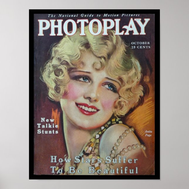 Anita Page Photoplay Poster (Devant)