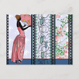 Anjanette en Peach & Blue - Cartes postales