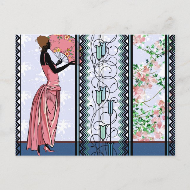 Anjanette en Peach & Blue - Cartes postales (Devant)